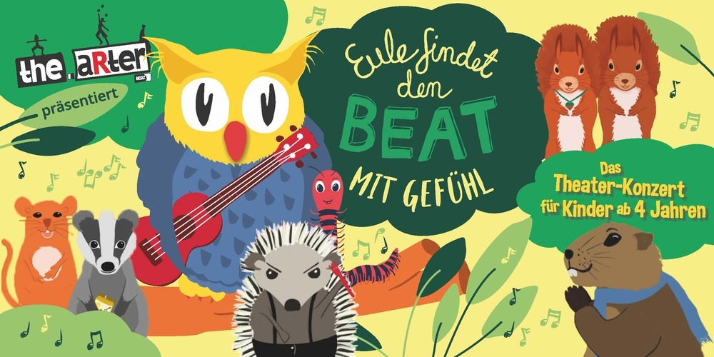 Tickets EULE FINDET DEN BEAT - Mit Gefühl (Premiere), Das Theater-Konzert für Kinder ab 4 Jahren in Greiz