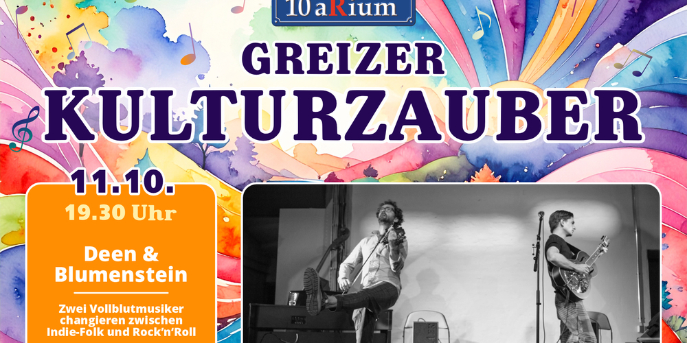 Tickets Deen & Blumenstein, Zwei Vollblutmusiker changieren zwischen Indie-Folk und Rock’n‘Roll in Greiz