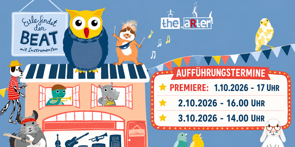 Tickets EULE FINDET DEN BEAT - Mit Instrumenten (Premiere), Das Theater-Konzert für Kinder ab 4 Jahren in Greiz